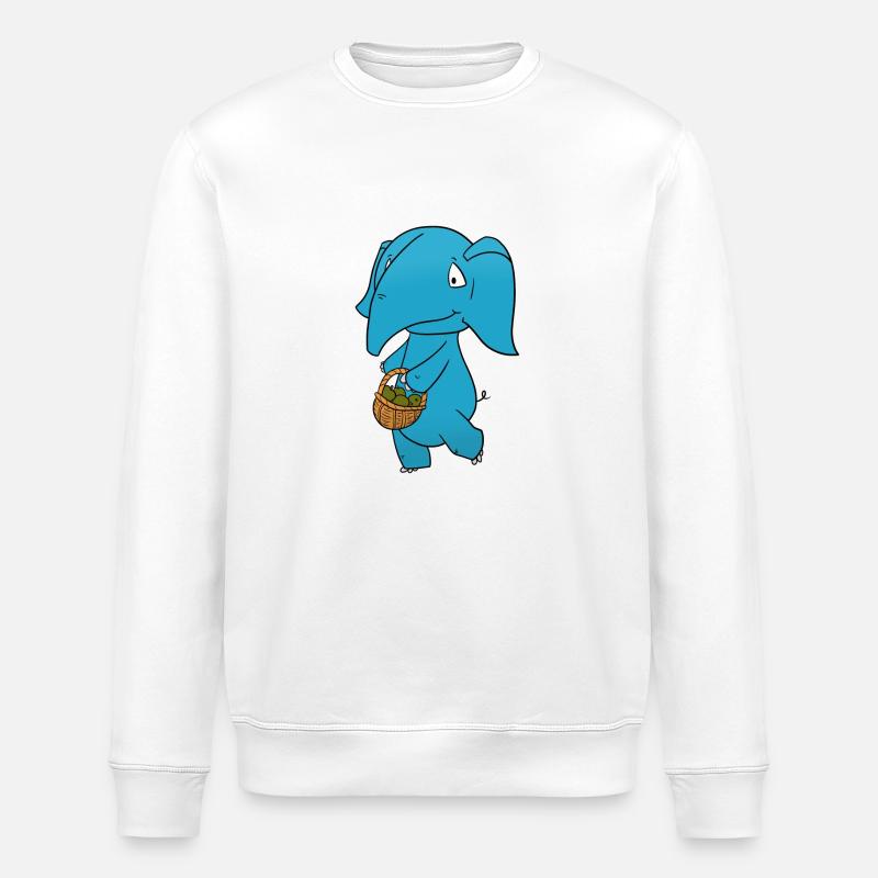 Elefant Apfel - Stanley/Stella Unisex Bio-Sweatshirt ROLLER - Weiß