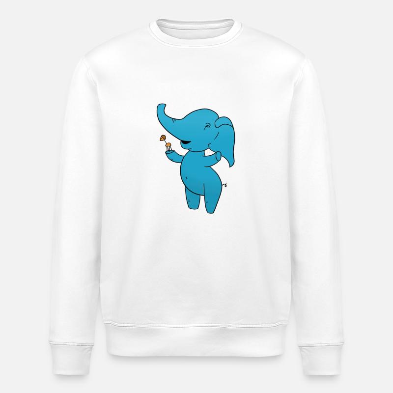 Elefant Kastanie - Stanley/Stella Unisex Bio-Sweatshirt ROLLER - Weiß