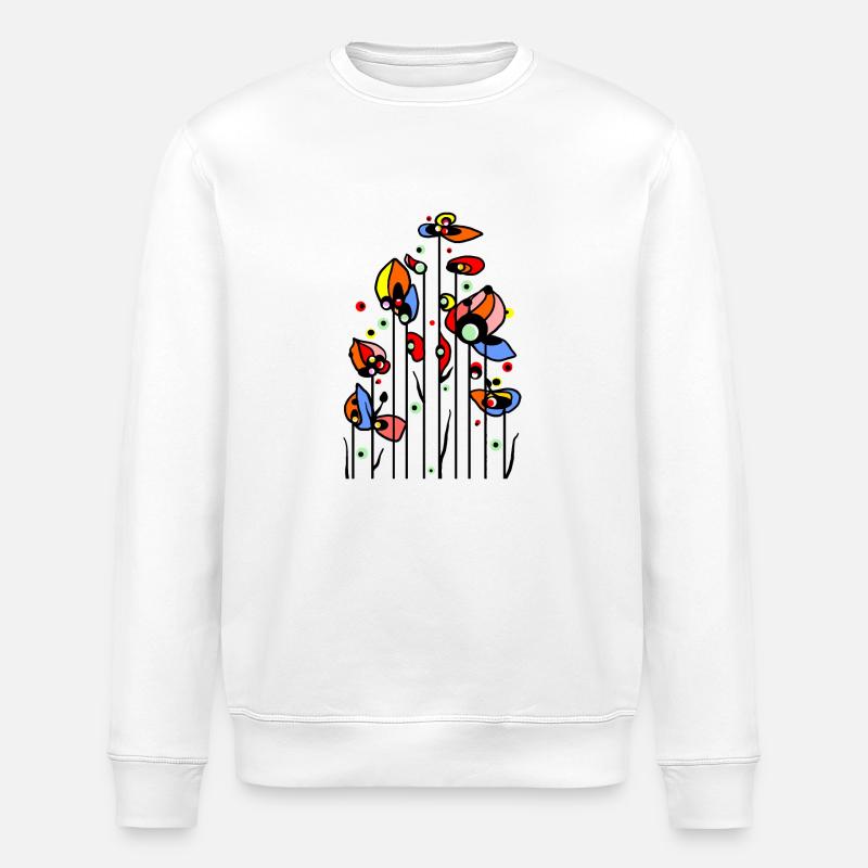 Fleur - Sweat bio ROLLER Stanley/Stella Unisexe - blanc