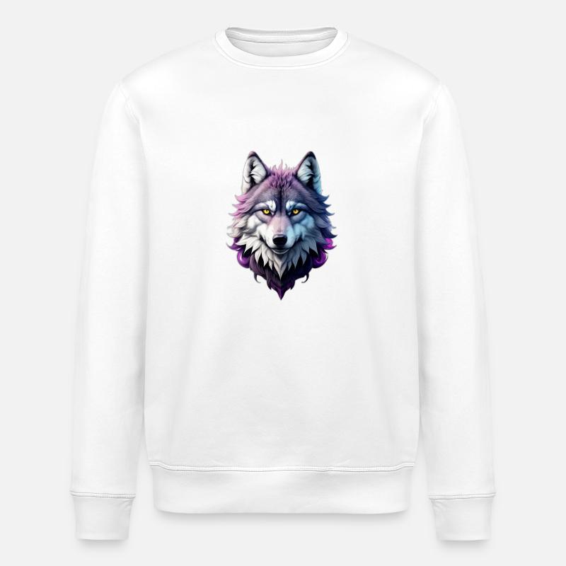 Wolf - Stanley/Stella ROLLER Unisex Organic Sweatshirt - white
