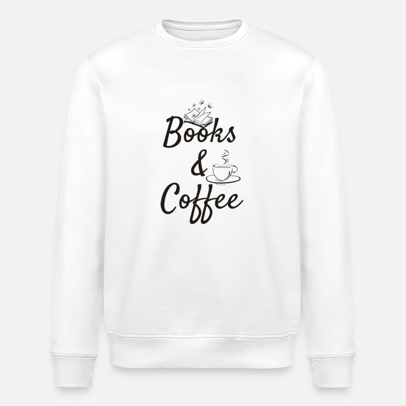Books & coffee - Stanley/Stella Unisex Bio-Sweatshirt ROLLER - Weiß