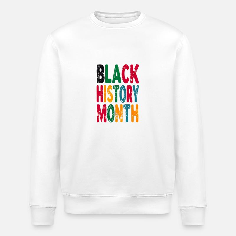 Schwarze Geschichte - Stanley/Stella Unisex Bio-Sweatshirt ROLLER - Weiß