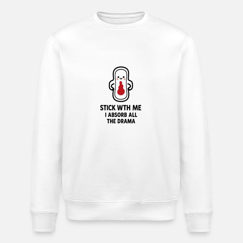 Stick With Me – Damenbinden Design - Stanley/Stella Unisex Bio-Sweatshirt ROLLER - Weiß