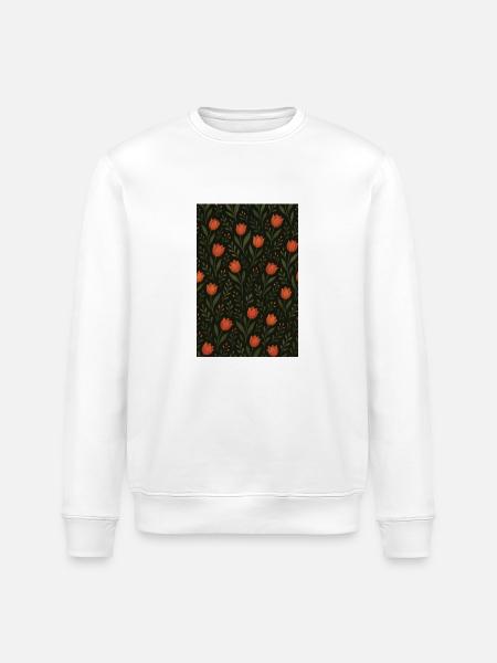 Tulip Pattern - Stanley/Stella ROLLER Unisex Organic Sweatshirt - white