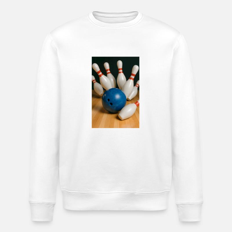 Sport - Bowling - Stanley/Stella Unisex Bio-Sweatshirt ROLLER - Weiß