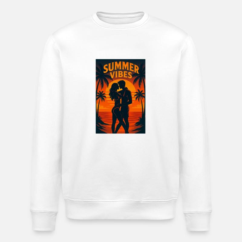 Sunset Heat – Sommeredition 2025 - Stanley/Stella Unisex Bio-Sweatshirt ROLLER - Weiß