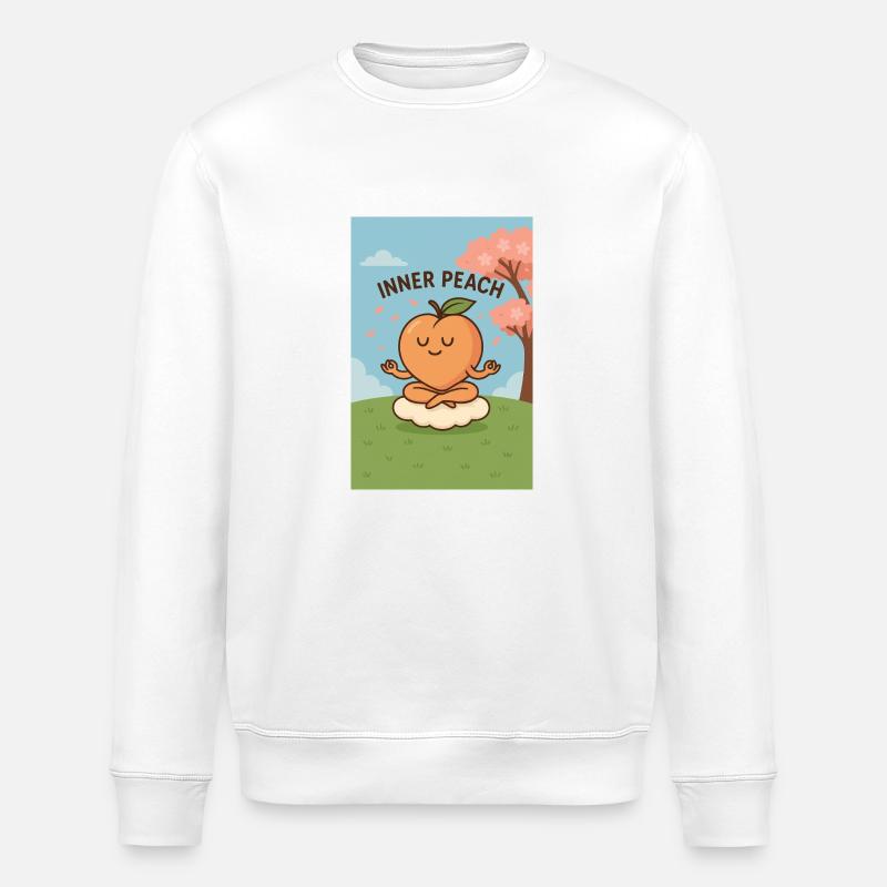 Innerer Pfirsich - Stanley/Stella Unisex Bio-Sweatshirt ROLLER - Weiß