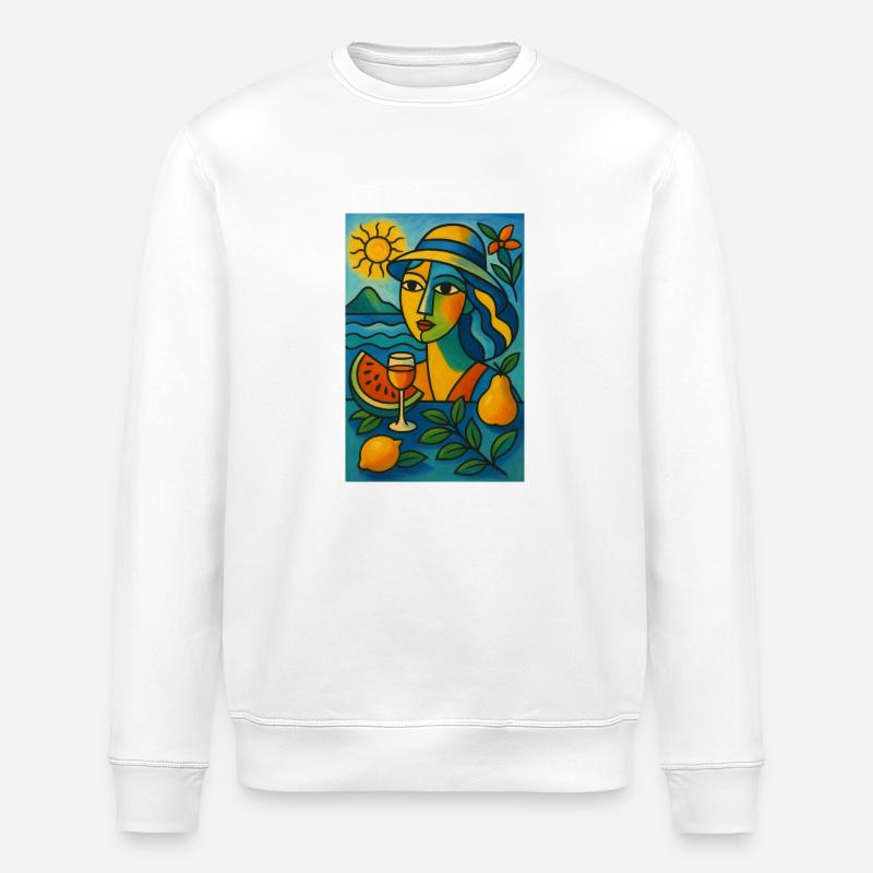 Brise d’été - Sweat bio ROLLER Stanley/Stella Unisexe - blanc