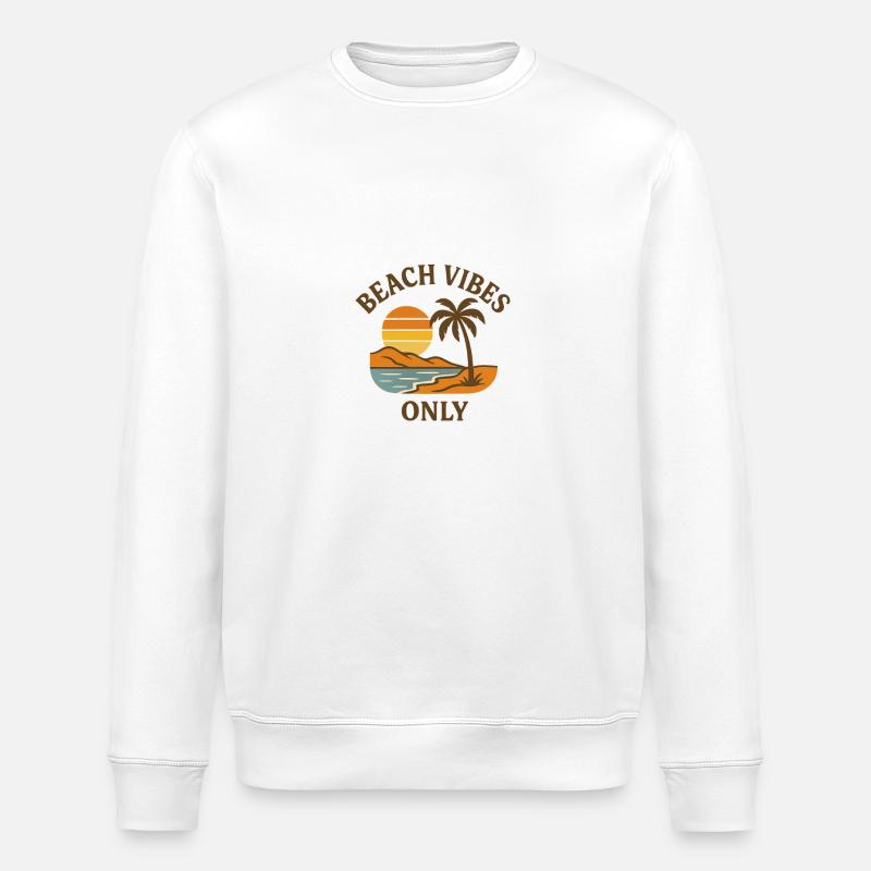 Beach Vibes Only - Stanley/Stella Unisex Bio-Sweatshirt ROLLER - Weiß
