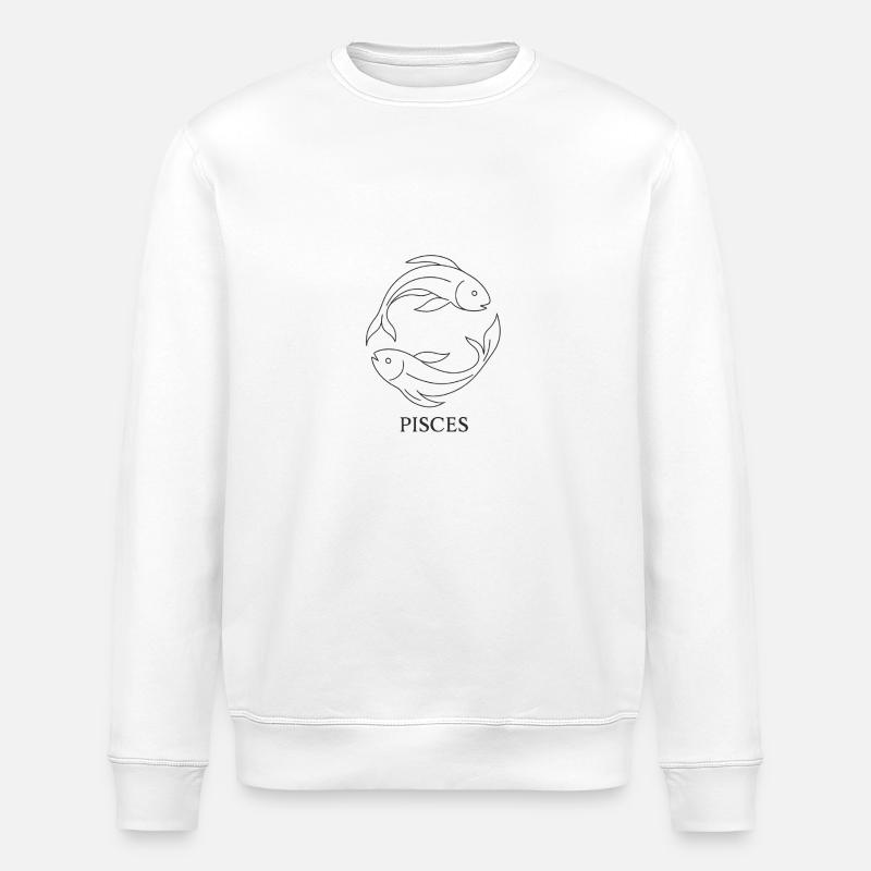 Fische Sternzeichen - Stanley/Stella Unisex Bio-Sweatshirt ROLLER - Weiß