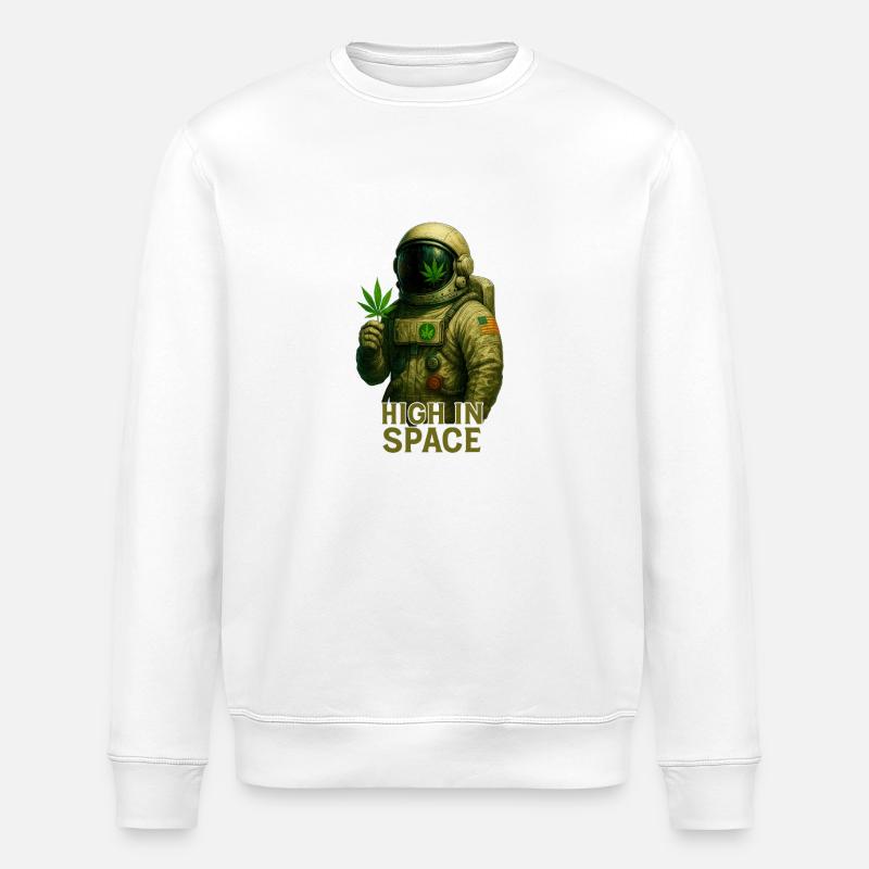 High in Space - Stanley/Stella Unisex Bio-Sweatshirt ROLLER - Weiß