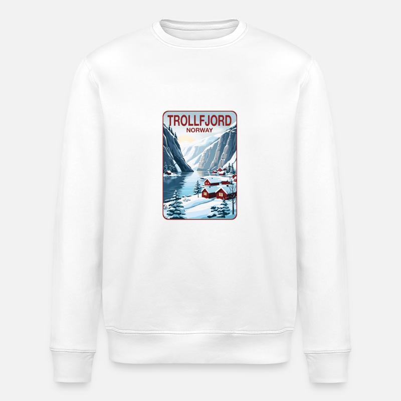 Trollfjord - Sweat bio ROLLER Stanley/Stella Unisexe - blanc