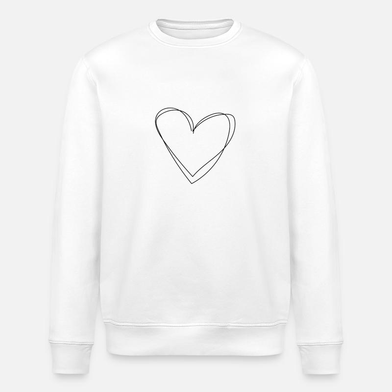 Herz - Stanley/Stella Unisex Bio-Sweatshirt ROLLER - Weiß