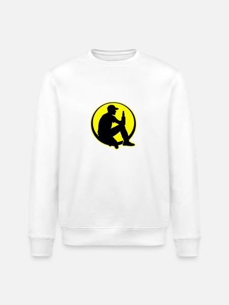 Bottle of Beer Drinking Party - Stanley/Stella ROLLER Unisex Organic Sweatshirt - white