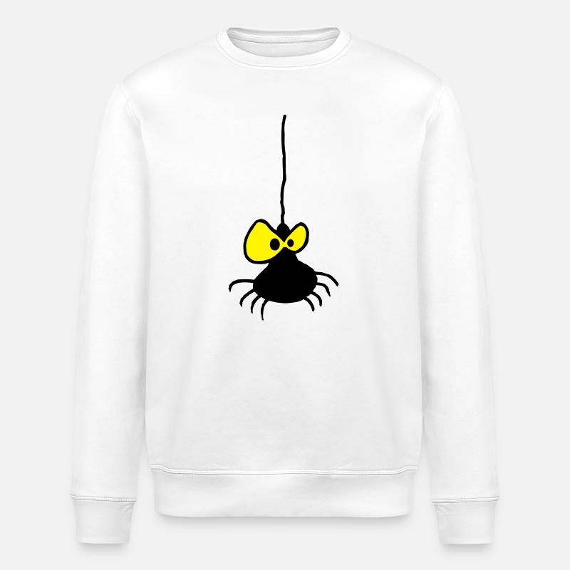 Grumpy Spider Zweifarbiges Design - Stanley/Stella Unisex Bio-Sweatshirt ROLLER - Weiß