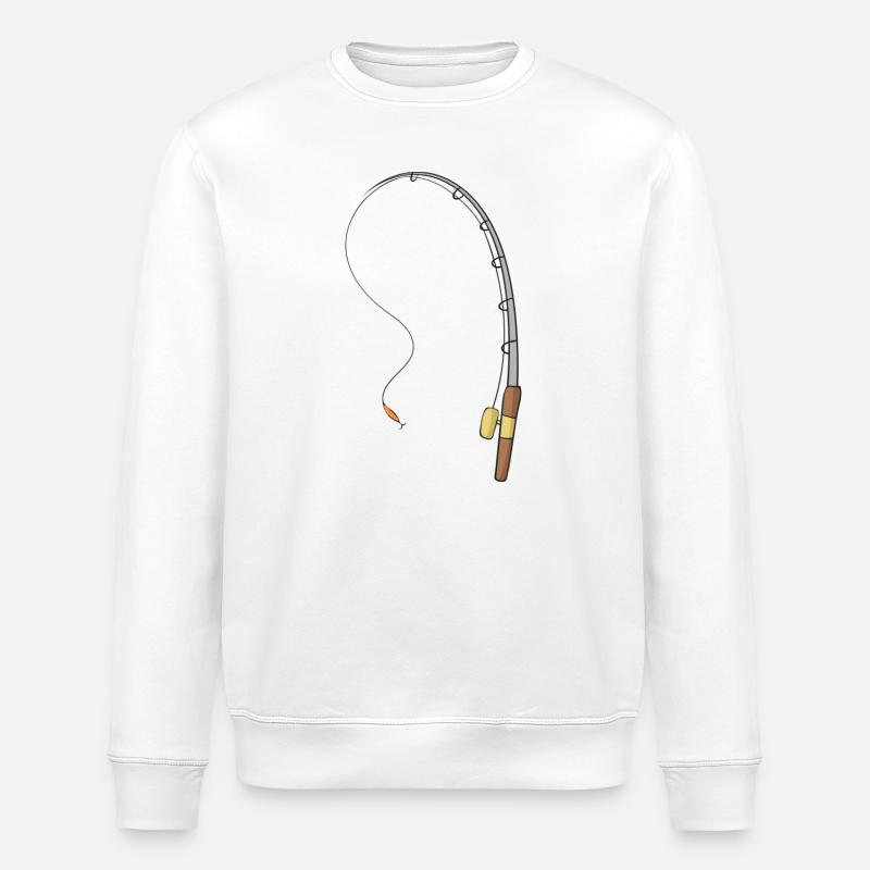 fishing rod - Stanley/Stella ROLLER Unisex Organic Sweatshirt - white