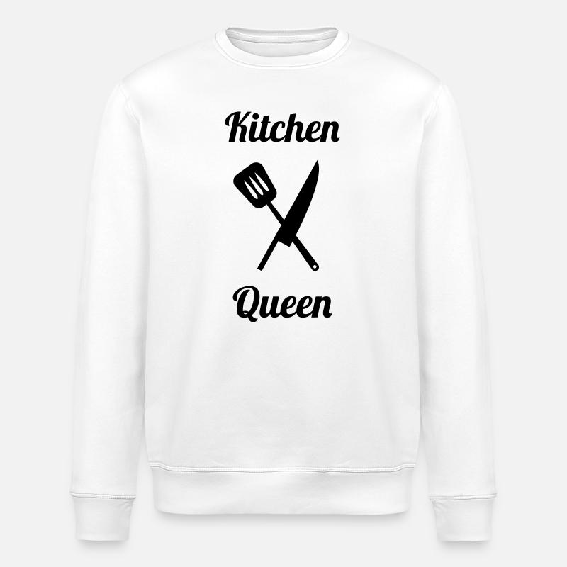 Kitchen Queen - Stanley/Stella ROLLER Unisex Organic Sweatshirt - white