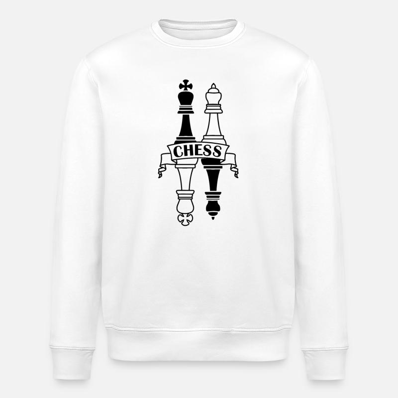Échecs roi noir et blanc reine - Sweat bio ROLLER Stanley/Stella Unisexe - blanc
