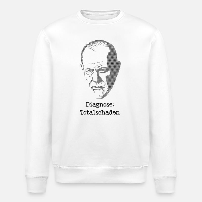 Freud Diagnose Totalschaden - Stanley/Stella Unisex Bio-Sweatshirt ROLLER - Weiß
