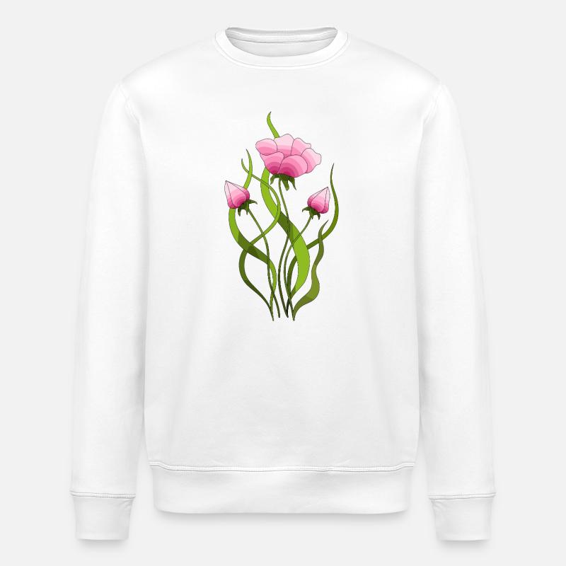 Fleur - Sweat bio ROLLER Stanley/Stella Unisexe - blanc