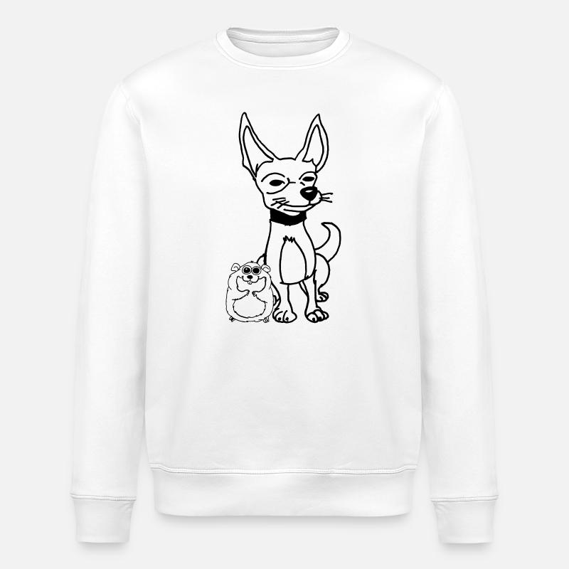 Buntes fließendes abstraktes Design - Stanley/Stella Unisex Bio-Sweatshirt ROLLER - Weiß