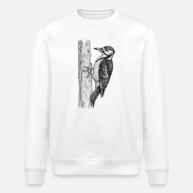 Specht Vogel - Stanley/Stella Unisex Bio-Sweatshirt ROLLER - Weiß