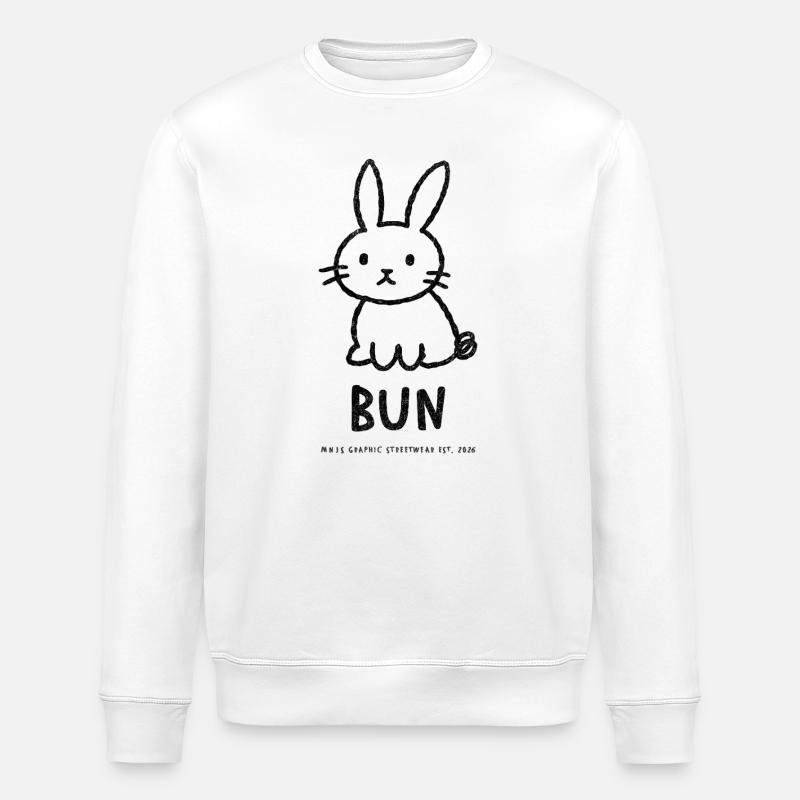 Naive Graphic Bun – Front Print - Stanley/Stella Unisex Bio-Sweatshirt ROLLER - Weiß