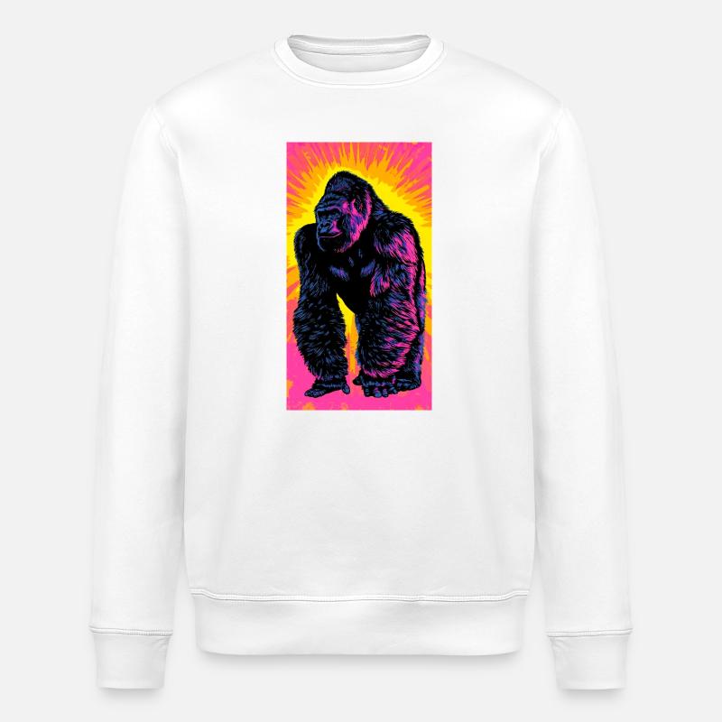 Gorilla - Stanley/Stella Unisex Bio-Sweatshirt ROLLER - Weiß