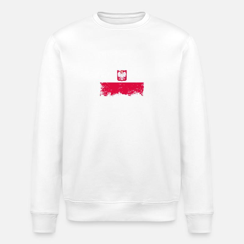 Polonais Pologne - Sweat bio ROLLER Stanley/Stella Unisexe - blanc