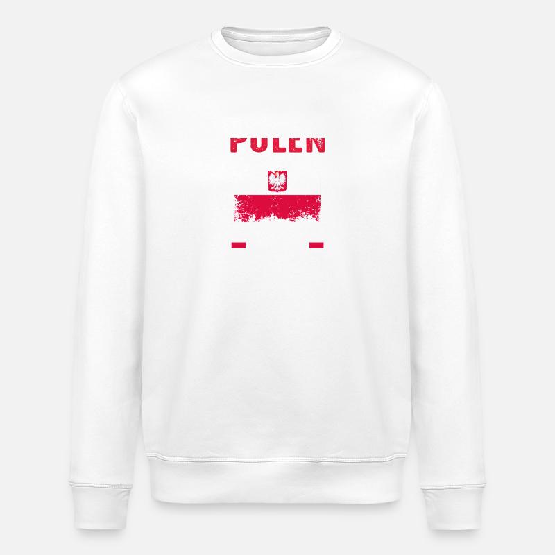 Polonais Pologne - Sweat bio ROLLER Stanley/Stella Unisexe - blanc
