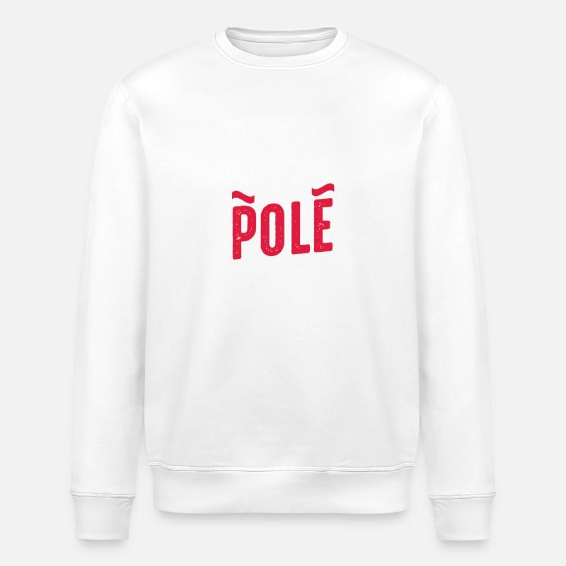 Polonais Pologne - Sweat bio ROLLER Stanley/Stella Unisexe - blanc