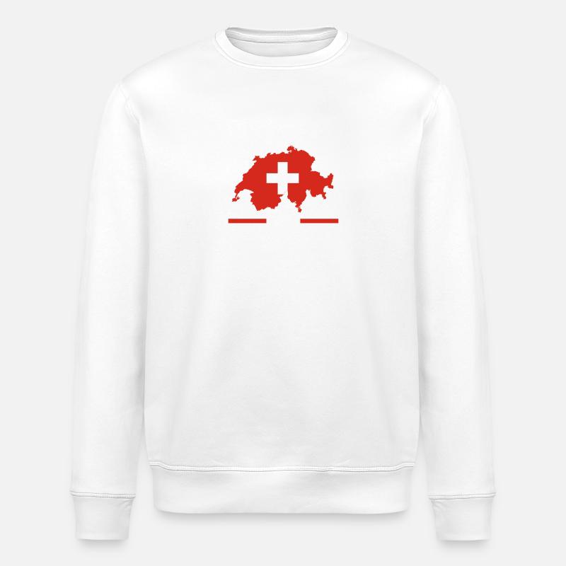 Schweizer Schweiz - Stanley/Stella Unisex Bio-Sweatshirt ROLLER - Weiß