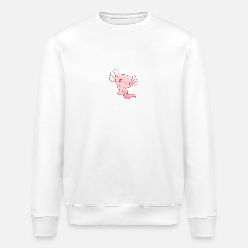 Axolotl - Stanley/Stella ROLLER Unisex Organic Sweatshirt - white