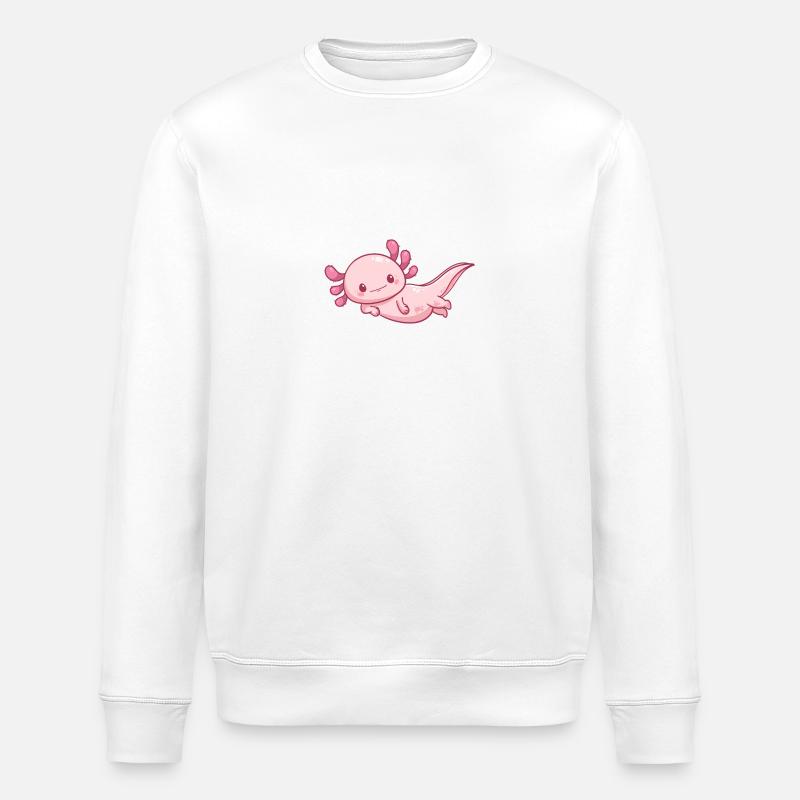Axolotl - Stanley/Stella ROLLER Unisex Organic Sweatshirt - white