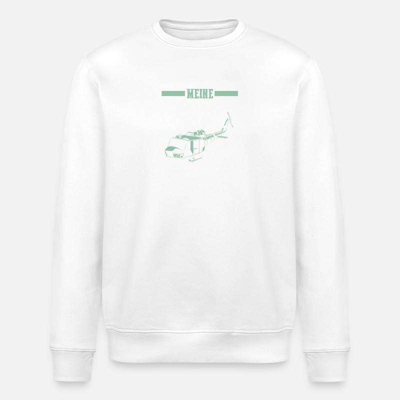 Pilot Helicopter Helicopter - Stanley/Stella ROLLER Unisex Organic Sweatshirt - white