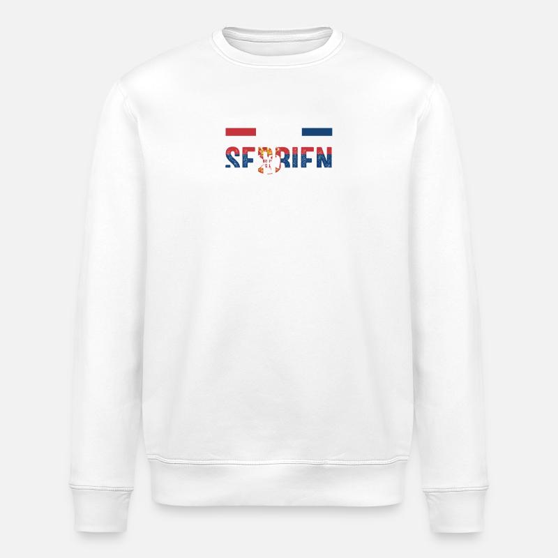 Serben Serbisch Serbien - Stanley/Stella Unisex Bio-Sweatshirt ROLLER - Weiß