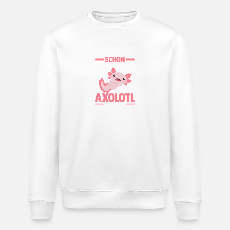 Axolotl - Stanley/Stella ROLLER Unisex Organic Sweatshirt - white