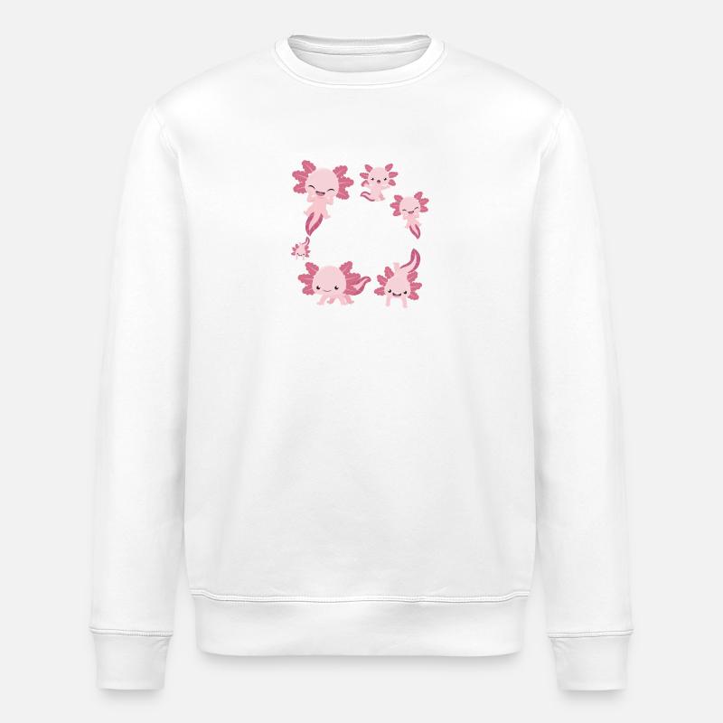 Axolotl - Sweat bio ROLLER Stanley/Stella Unisexe - blanc