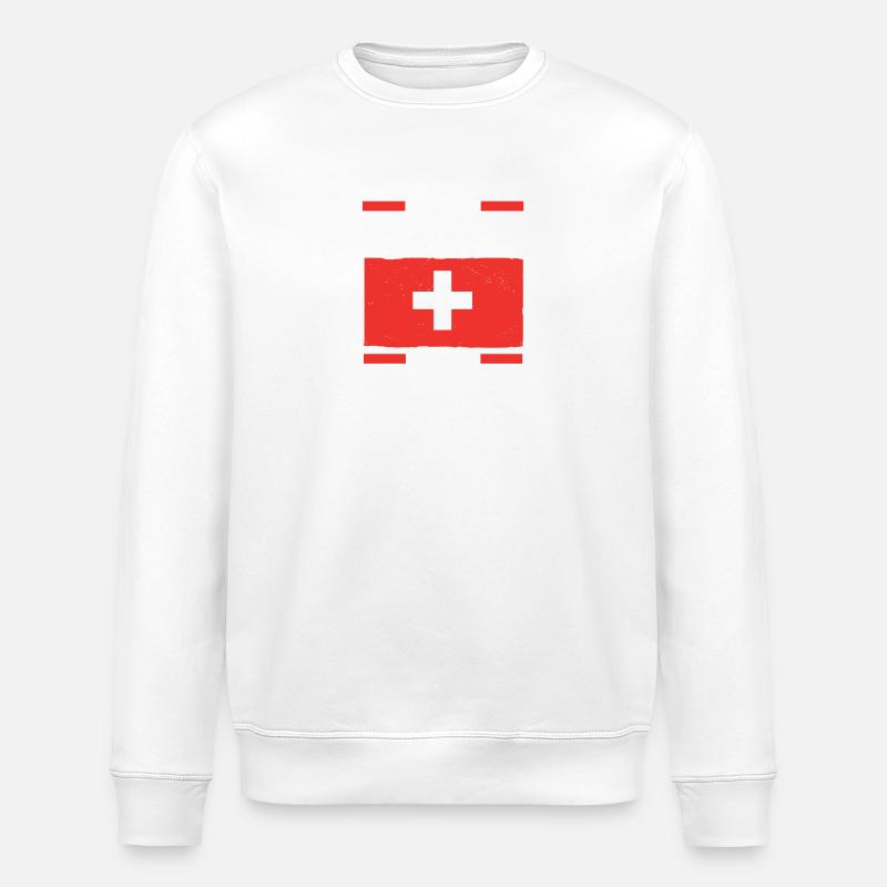 Schweizer Schweiz - Stanley/Stella Unisex Bio-Sweatshirt ROLLER - Weiß