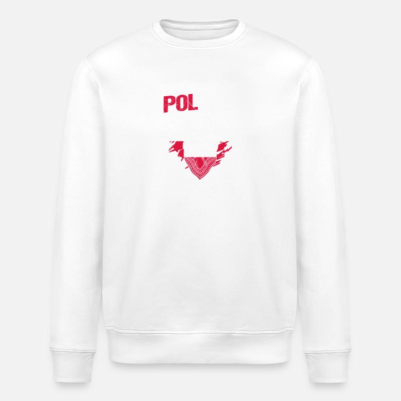 Pole Polen - Stanley/Stella Unisex Bio-Sweatshirt ROLLER - Weiß