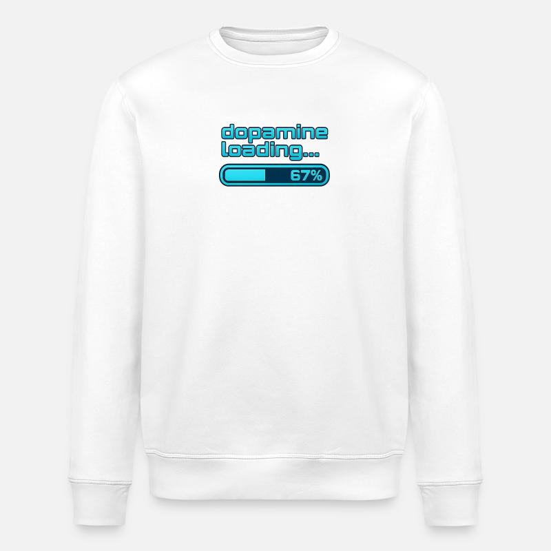 Dopamine Loading Neon Bar - Stanley/Stella ROLLER Unisex Organic Sweatshirt - white