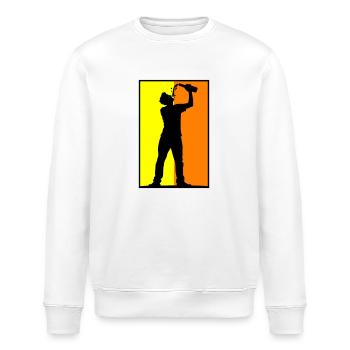 Trinker Bier - Stanley/Stella Unisex Bio-Sweatshirt ROLLER - Weiß - Vorne - Nik (191cm)