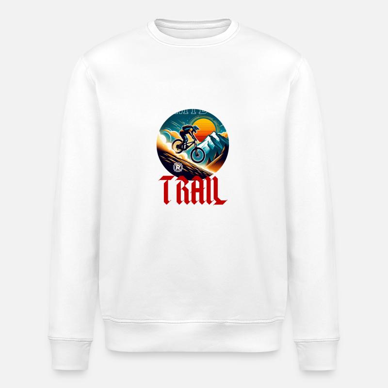 mountainbike downhill - Stanley/Stella Unisex Bio-Sweatshirt ROLLER - Weiß