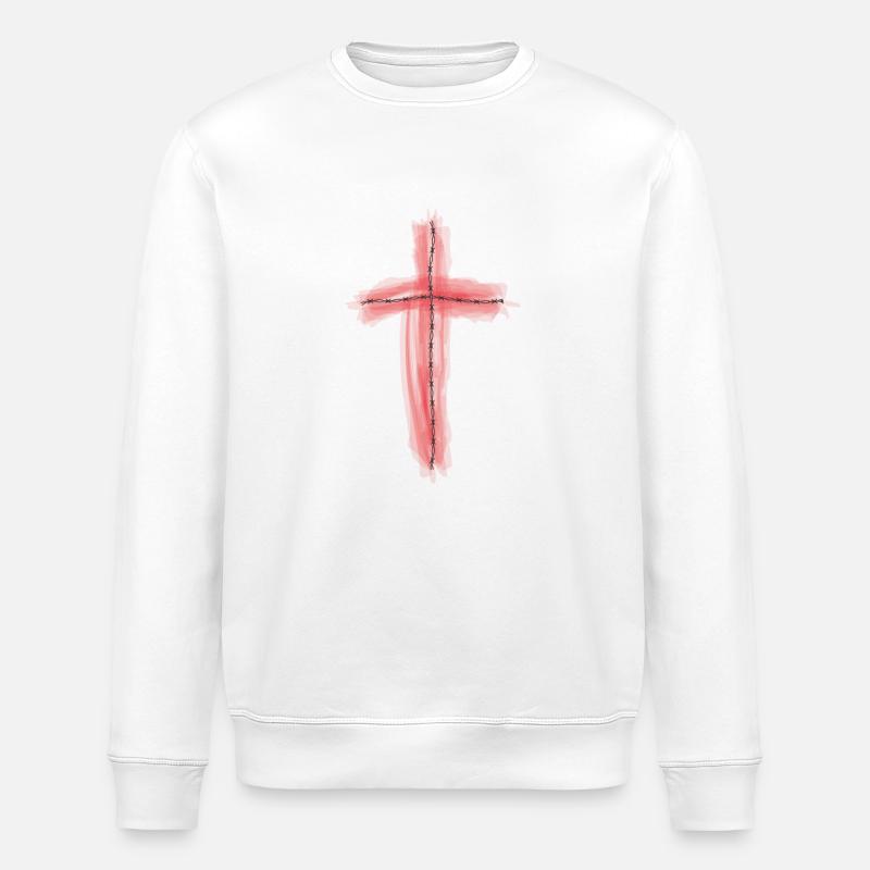 Croix - Sang - Sweat bio ROLLER Stanley/Stella Unisexe - blanc