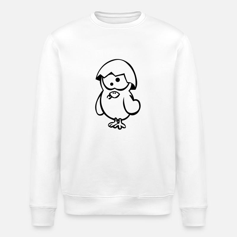 Crazy Chick - Stanley/Stella Unisex Bio-Sweatshirt ROLLER - Weiß