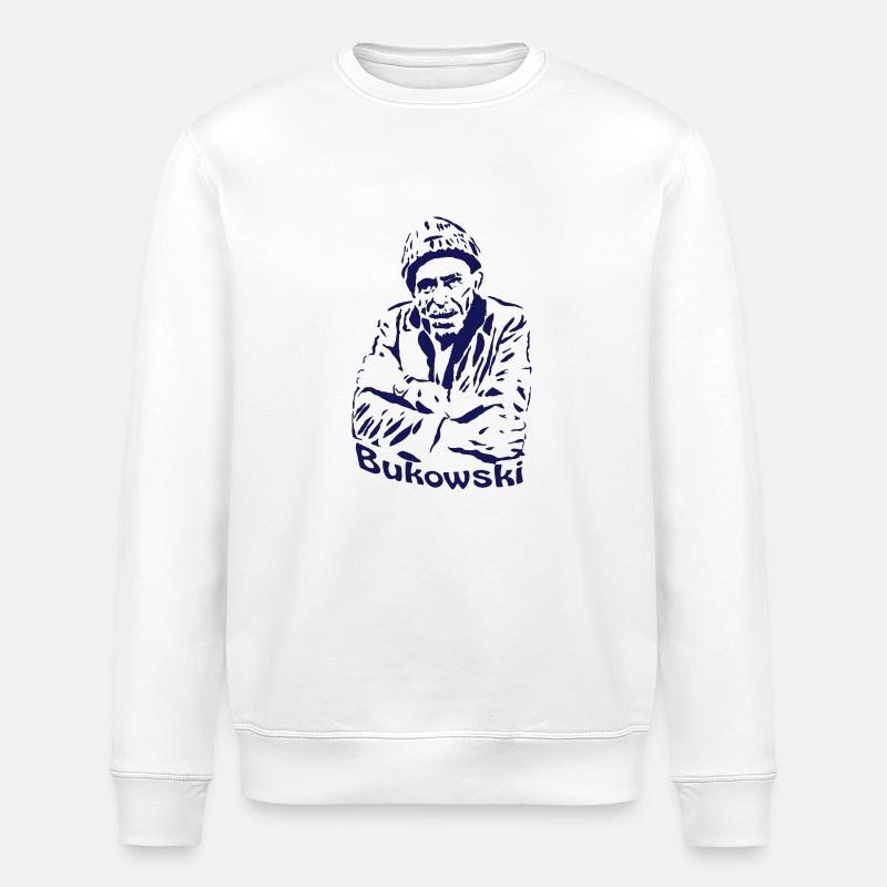 Charles Bukowski - Stanley/Stella Unisex Bio-Sweatshirt ROLLER - Weiß