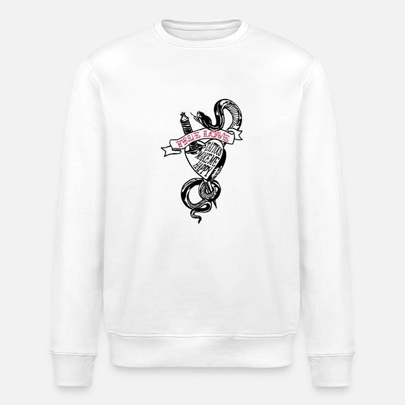 TRUE LOVE - Stanley/Stella Unisex Bio-Sweatshirt ROLLER - Weiß