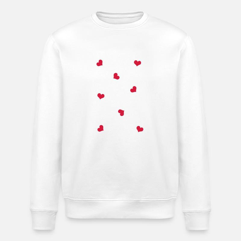 cœurs - Sweat bio ROLLER Stanley/Stella Unisexe - blanc