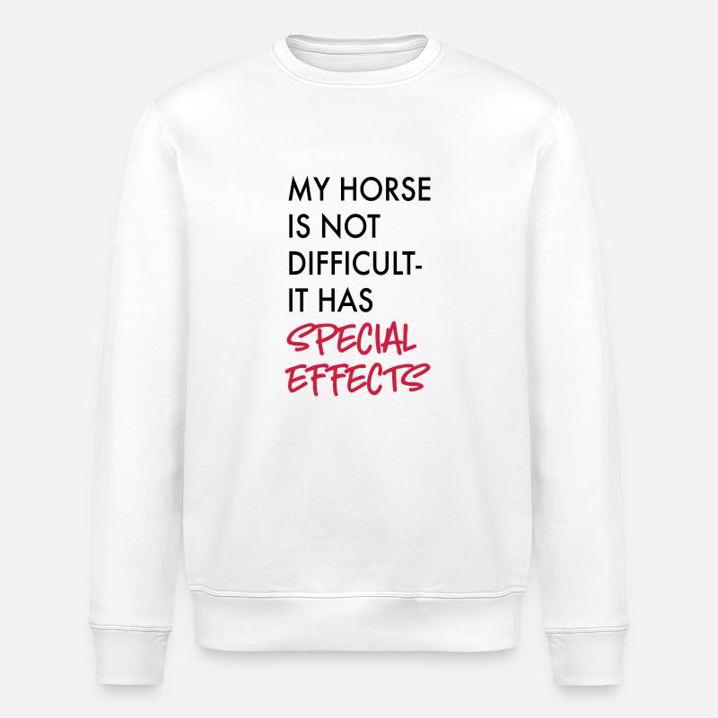 Pferd - Stanley/Stella Unisex Bio-Sweatshirt ROLLER - Weiß