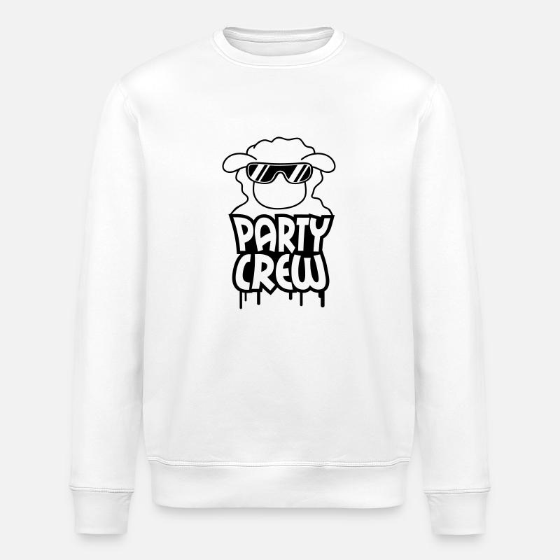 Party Crew Sheep - Sweat bio ROLLER Stanley/Stella Unisexe - blanc